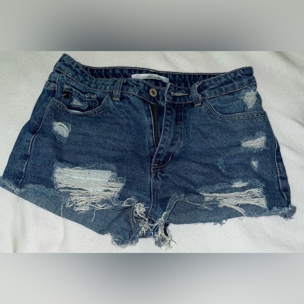 KanCan ripped Jean shorts. Women’s size small.